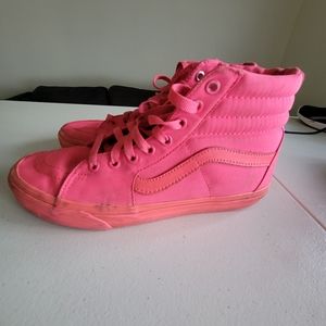 Used Neon Pink Hightop Vans